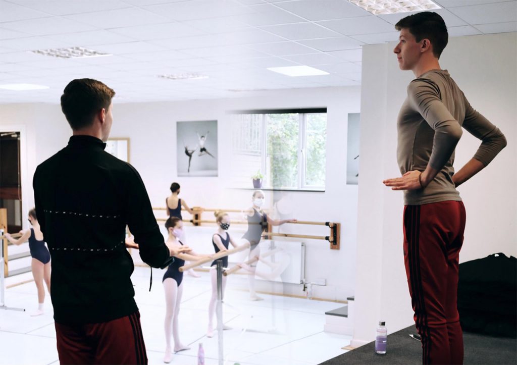 boys practicing ballet